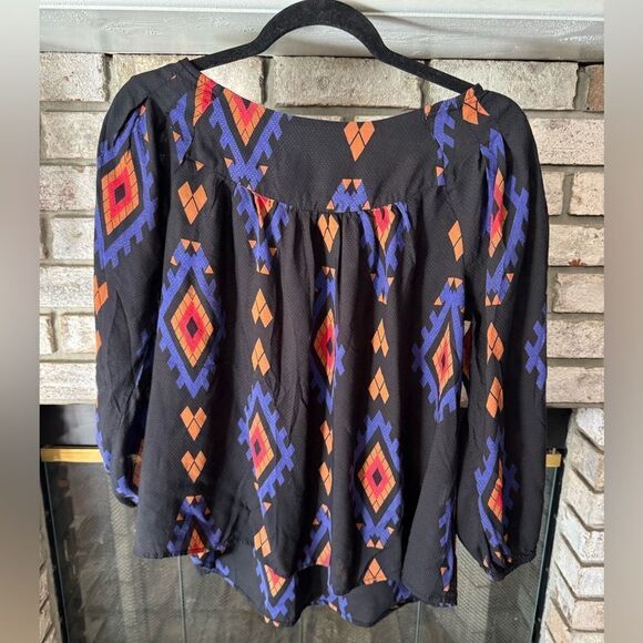 Lucky Brand Aztec blouse - Picture 3 of 6